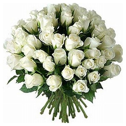 Bouquet with 60 White roses