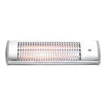 147-29121 WALL MOUNTED QUARTZ HEATER SILVER+EUROADAPTOR (SOUKO) 3W 10AMP WHITE (SILVER)