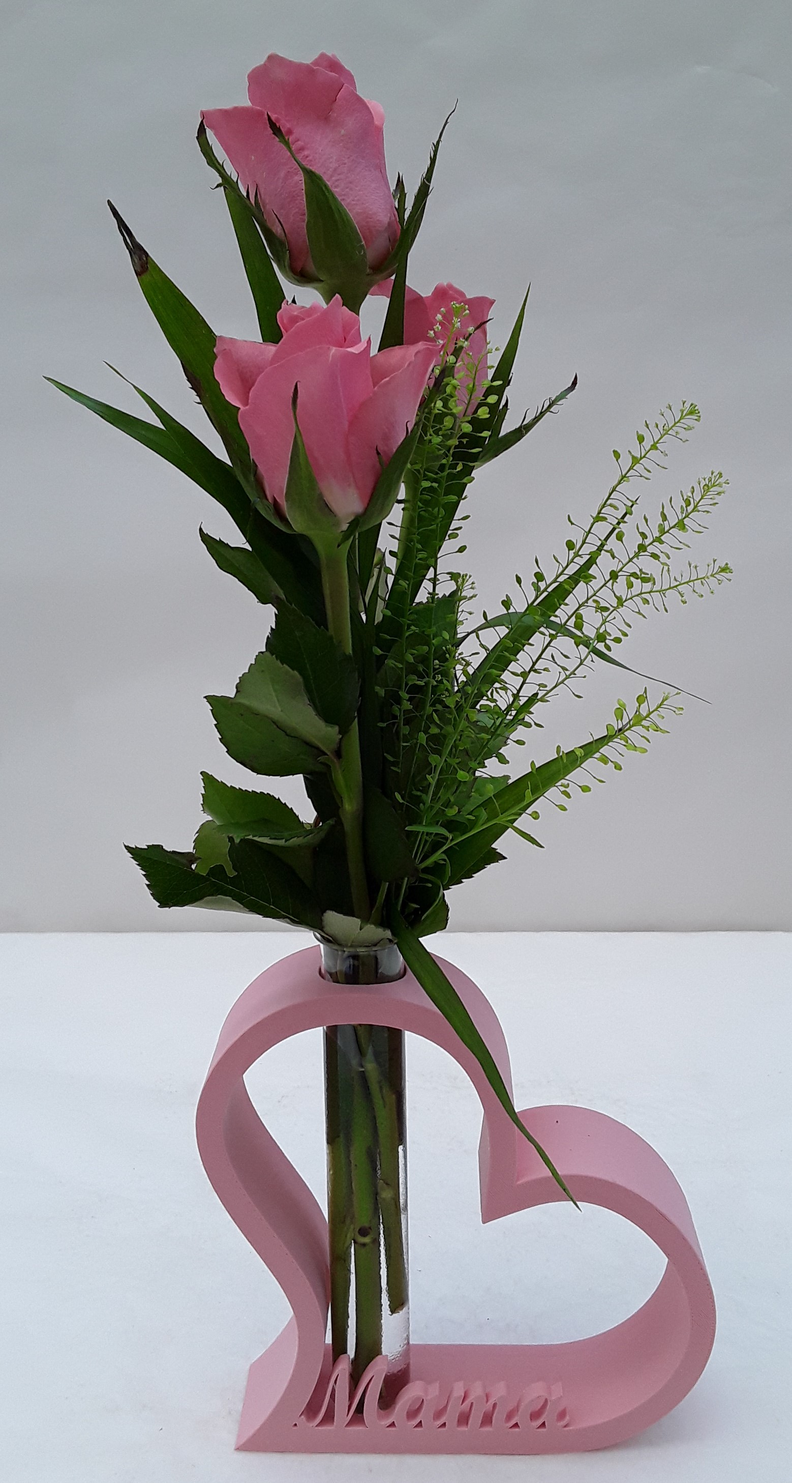 Mama pink with roses