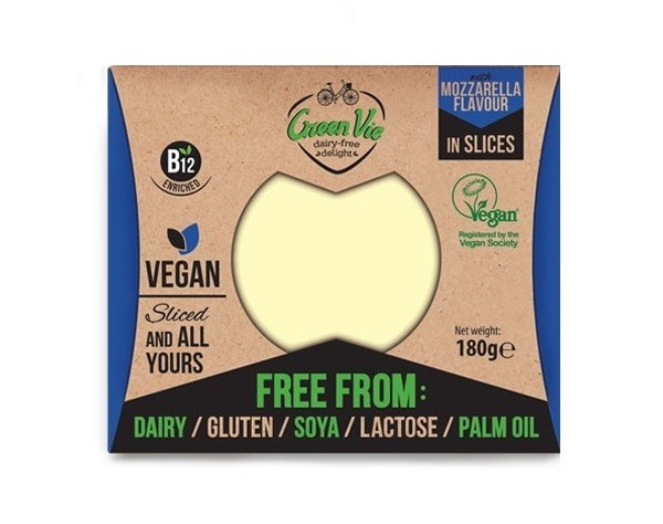 Green Vie Mozzarella Flavour Slices 180G Vegan