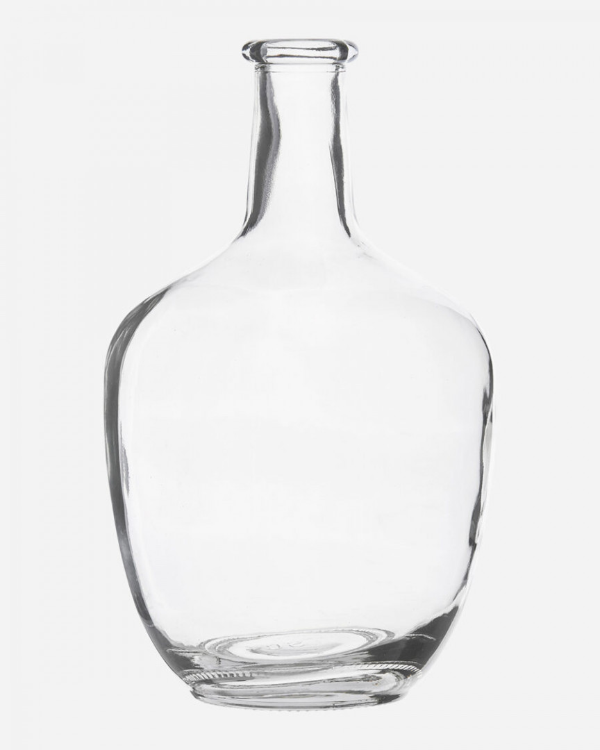VASE/BOTTLE, GLASS, CLEAR