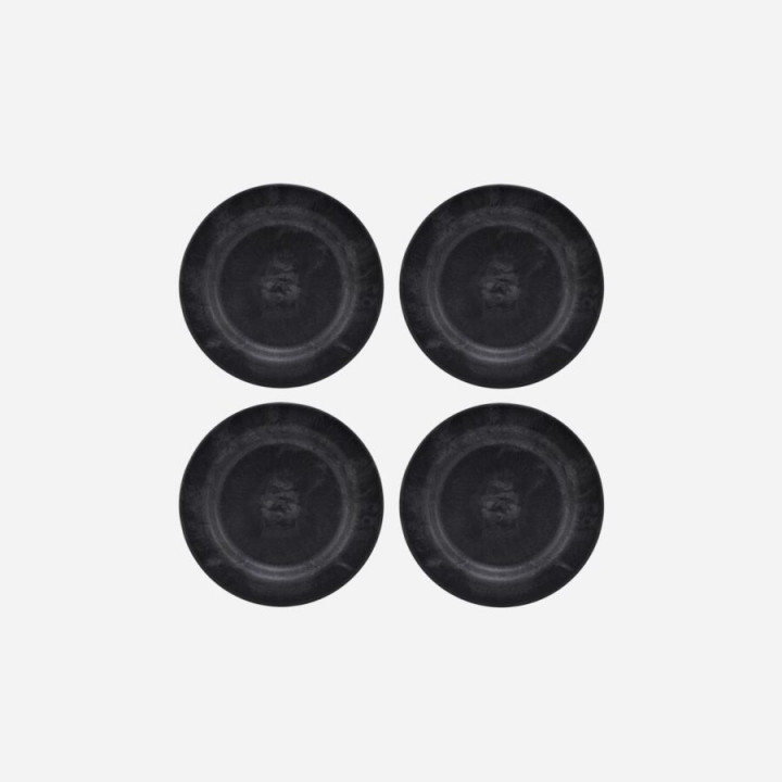 PLATE, SERVEUR, BLACK, SET OF 4