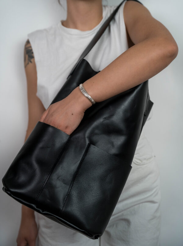 CUSUAL BAG / BLACK / LEATHER