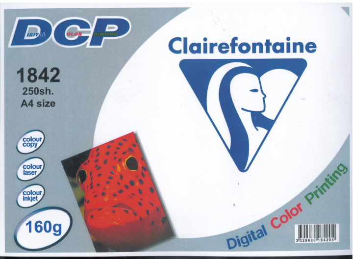 CLAIREFONTAINE DCP A4 160gr WHITE 250sh