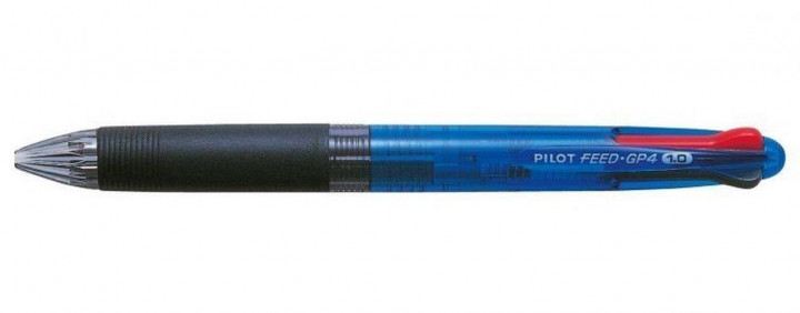 PILOT 4 CLR PEN FEED GP4 BLUE