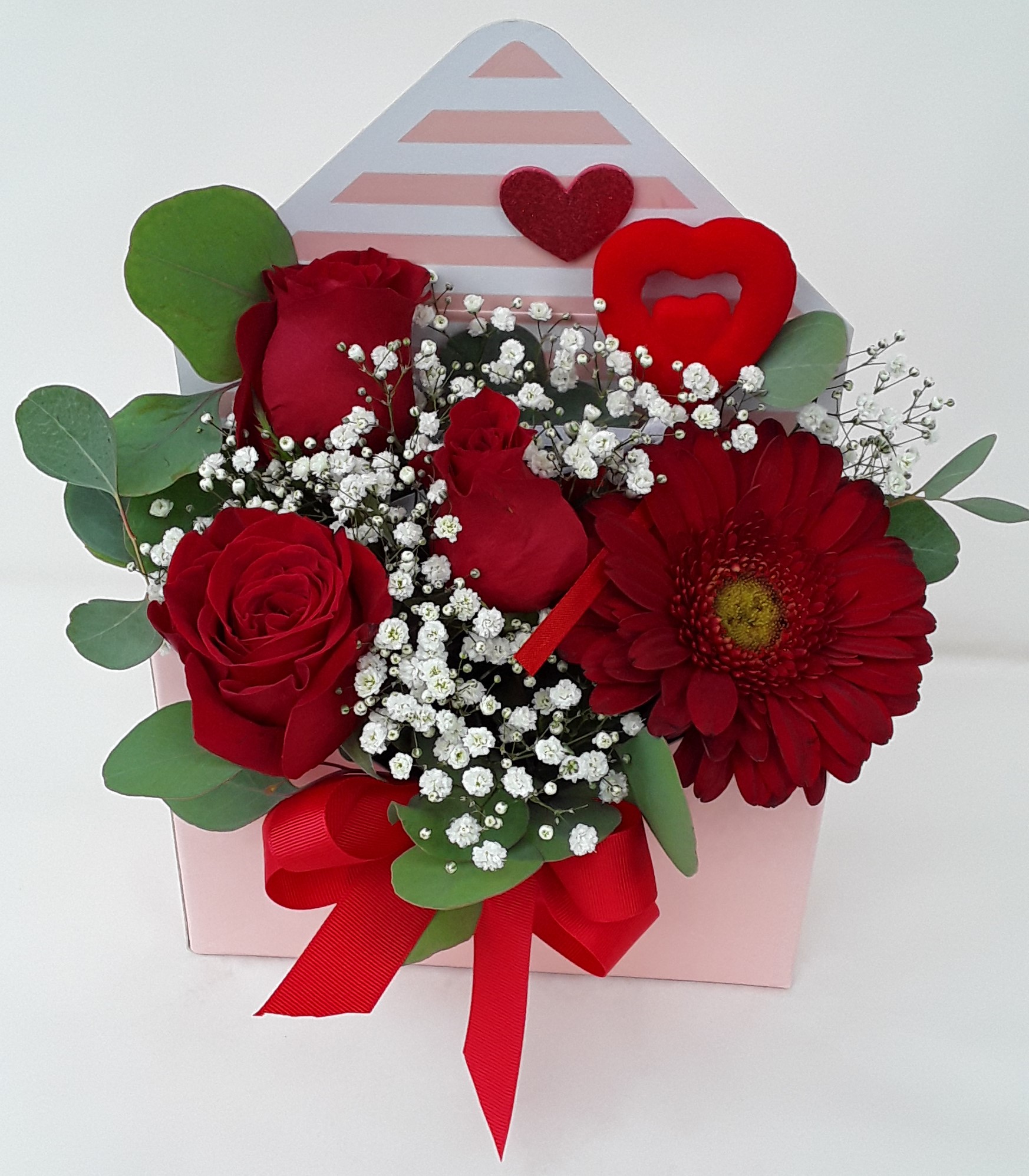 Flowers in pink letter box!!!