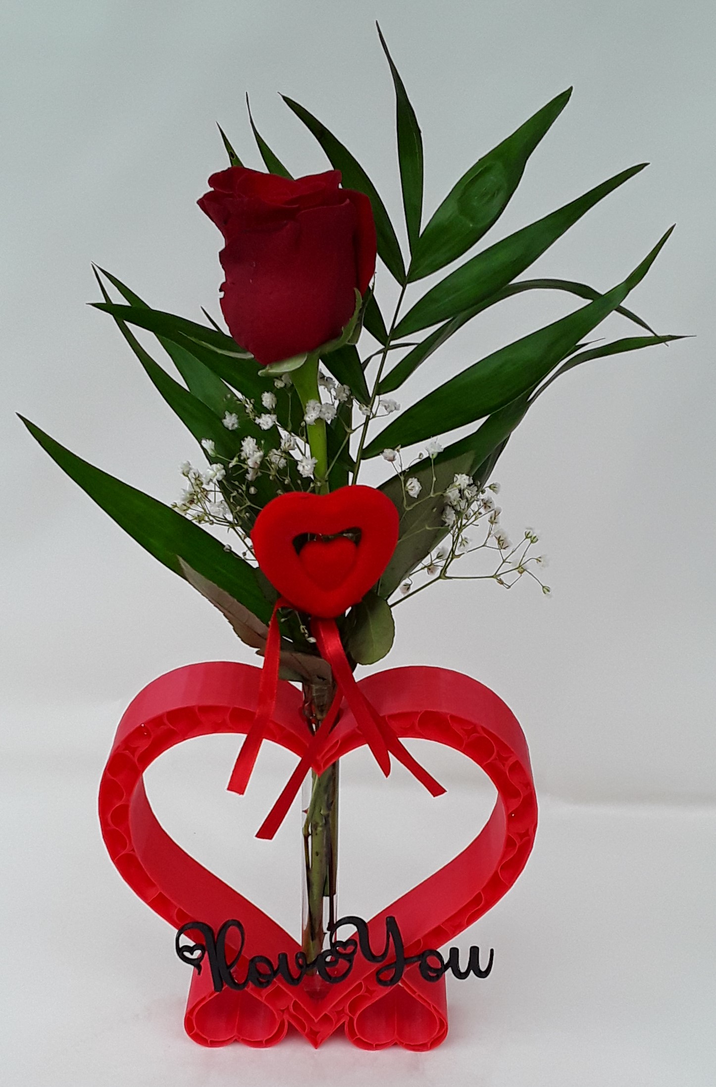 Red heart with rose!!!