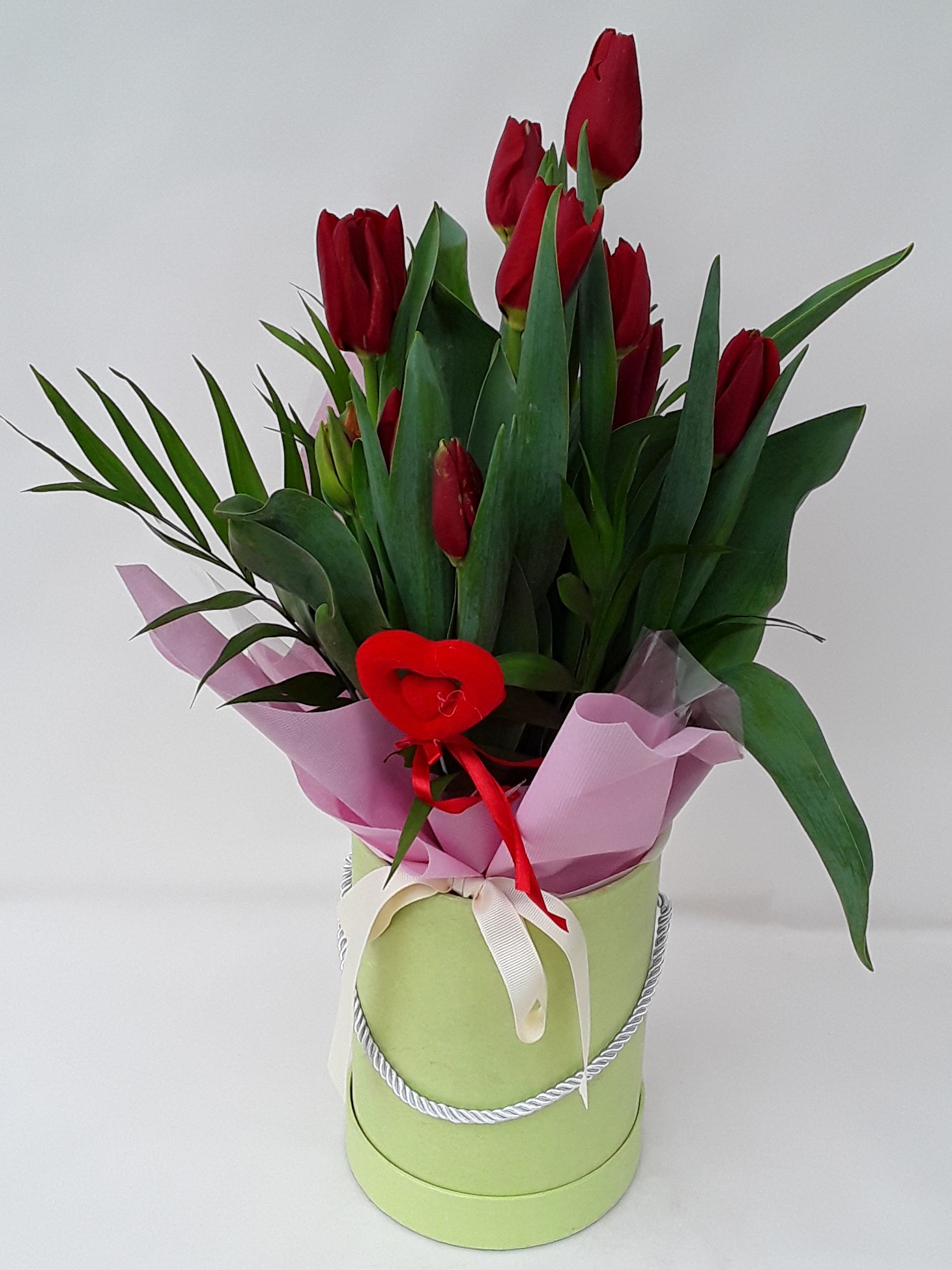 9 tulips in a box!!!