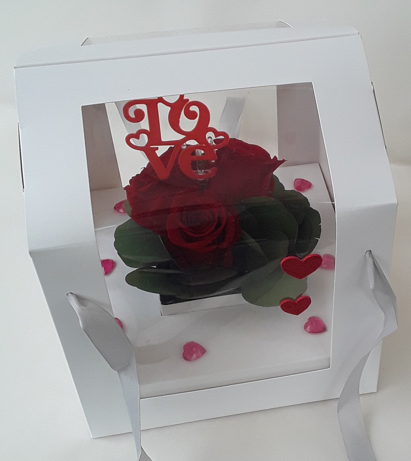 White house box with roses!!!
