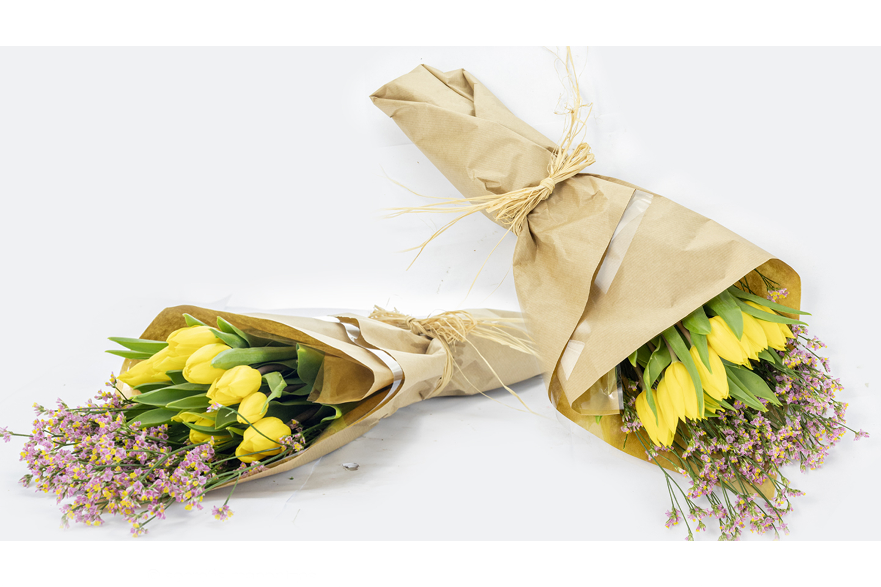 Yellow tulips hand-tied bouquet No1320