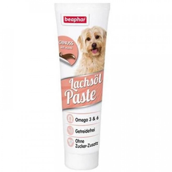 Beaphar Salmon and Omega 3 Supplemented Dog Vitamin Paste 100gr