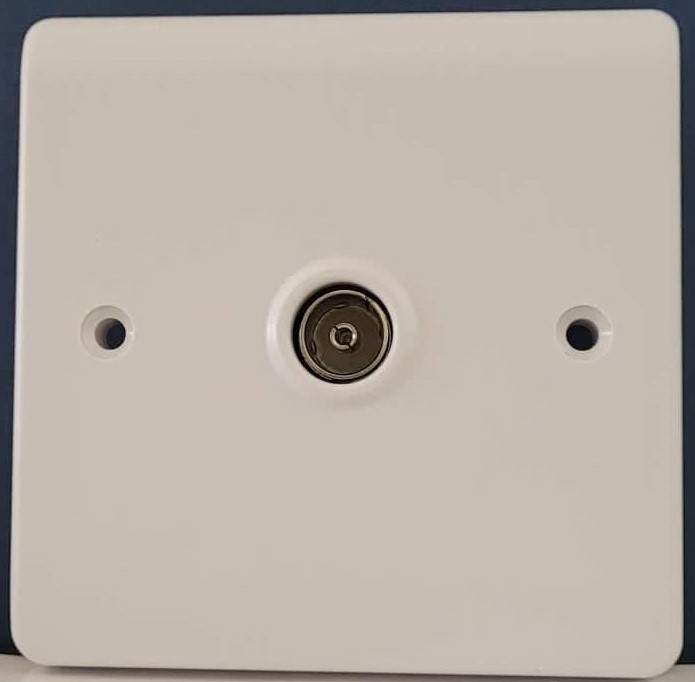 ASHLEY NTV102 COAXIAL TV OUTLET 1-G WHITE