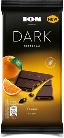 ION DARK CHOCOLATE ORGANIC ORANGE 90G