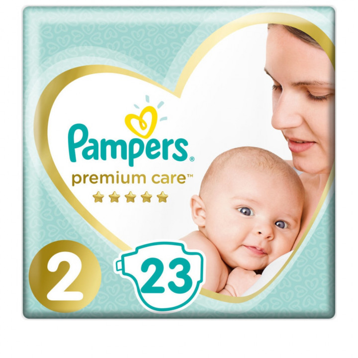Pampers Premium Care No2 (4-8Kg) 23Pcs