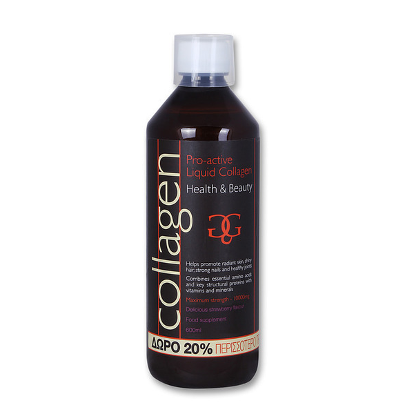 Collagen Pro-Active Health & Beauty Liquid Supplement Strawberry Flavor 600ml