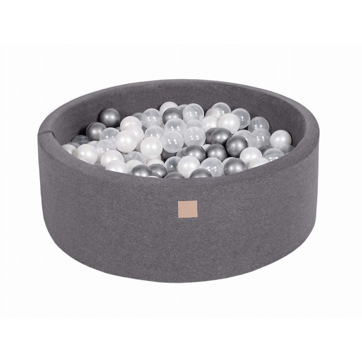 Meowbaby Foam Round Ball Pit Little Swan Ready Set With 250 Balls Baby Ball Pool