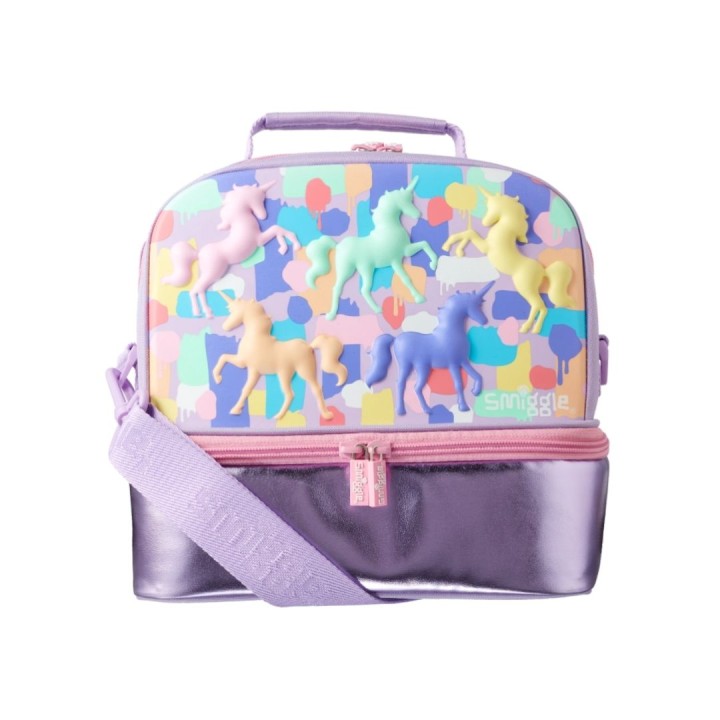 Smiggle Illusion Hardtop Lunchbox - Lilac