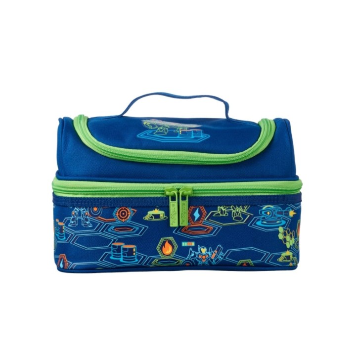 Smiggle Neat Double Decker Lunchbox - Navy