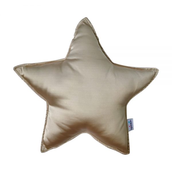 Spinkie Charmeuse Star Pillow - Pale Gold