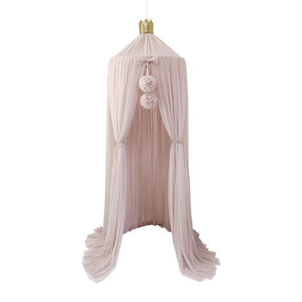 Spinkie Dreamy Canopy + 1 Pom Garland In Champagne With Gold Crown