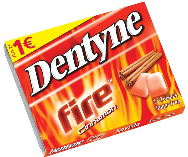 DENTYNE FIRE CINNAMON SUGARFREE Gums 12PCS 16,8G