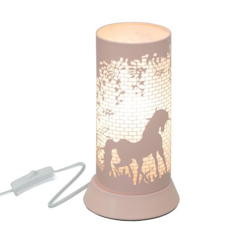 Girl's Unicorn Design Metal Lamp In Rose Beige Colour 11,5 X Height 20,5Cm 1Pc
