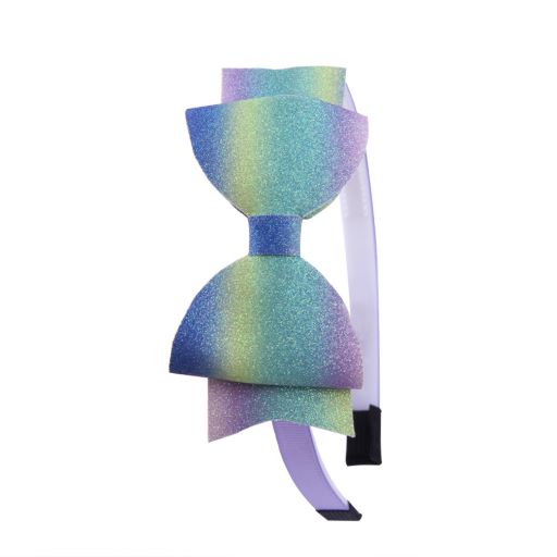 Girl's Sweet Rainbow Color Top Bow Headband 18Months-7 Years Old 1Pc