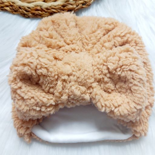 Kid's Turban Teddy Cozy Beige Colour 0-18 Months Old 1Pc