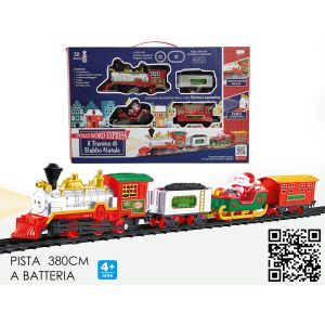 Christmas Train With Batteries L380Cm