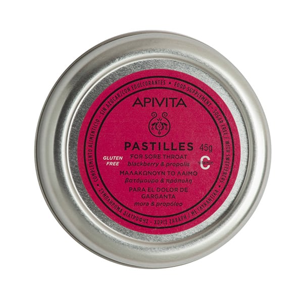 Apivita Loz Black Current Lozenges 45G 1pc