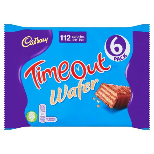 Cadbury Timeout Chocolate Wafer Bar 6 X 21.2G