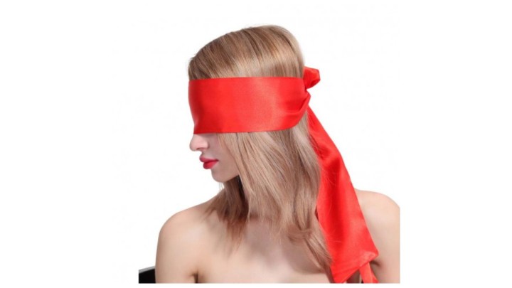 Red Satin Blindfold Scarf