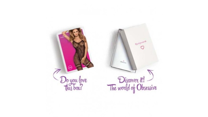 Lingerie Obsessive Sensual Crotchless Bodystocking Black One Size