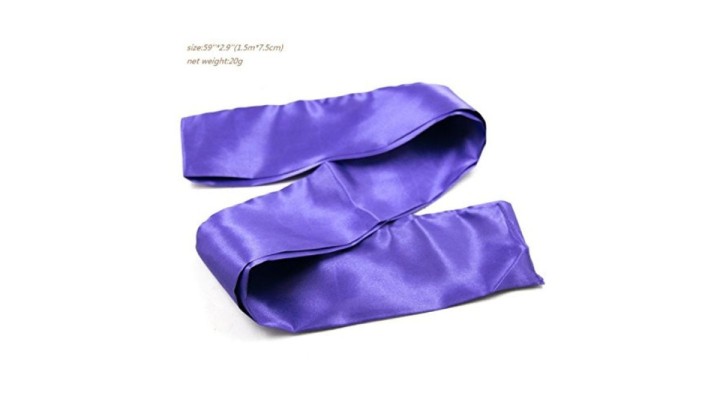 Purple Satin Blindfold Scarf