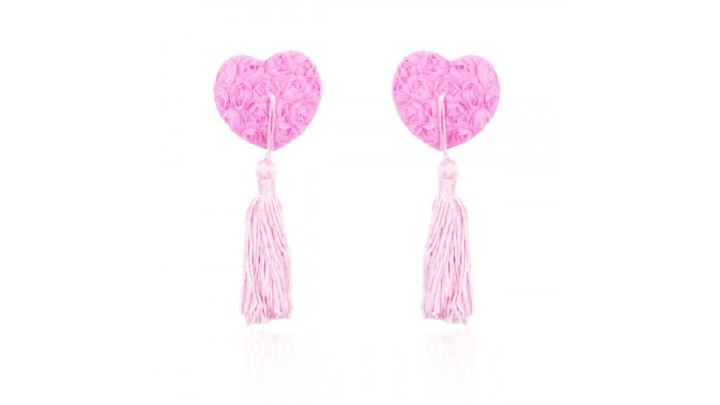Lingerie Naughty Toys Pink Burlesque Rose Nipple Pasties One Size