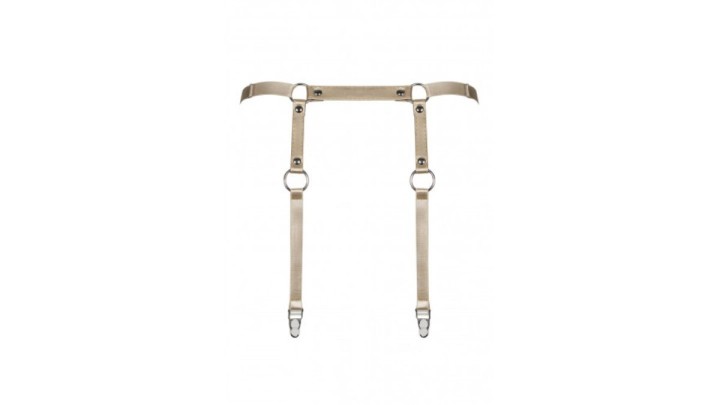 Sexy Underwear Obsessive Faux Leather Harness Garter Belt Gold One Size