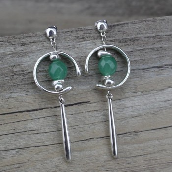Anslow Pair Of Earrings Low0118Ae Green Detail