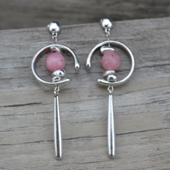 Anslow Pair Of Earrings Low0118Ae Pink Detail