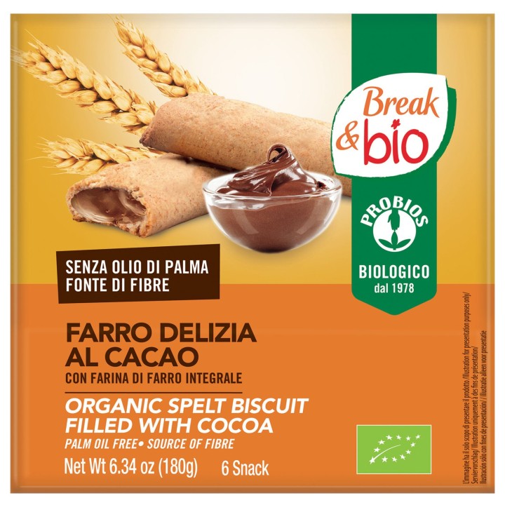 Probios Spelt Biscuit With Cocoa 6X30Gr Bio