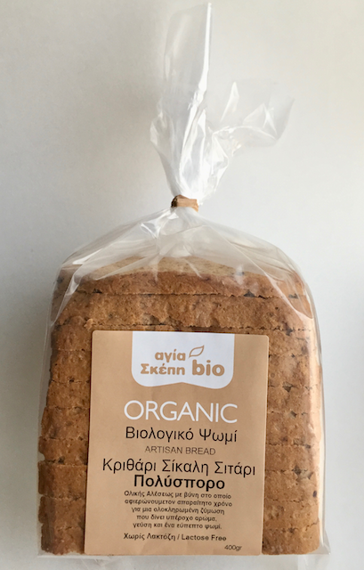 Agia Skepi Sliced Bread Whole Wheat 400Gr Bio