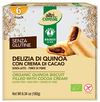 Probios Quinoa Biscuit With Cocoa Cream 180G Gluten Free Bio