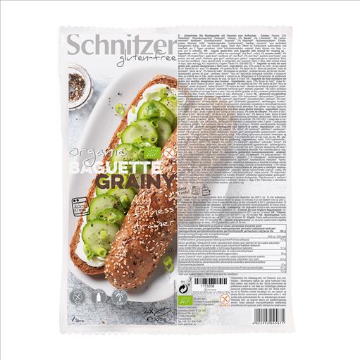 Schnitzer Baguette Grainy Gf 320G Bio