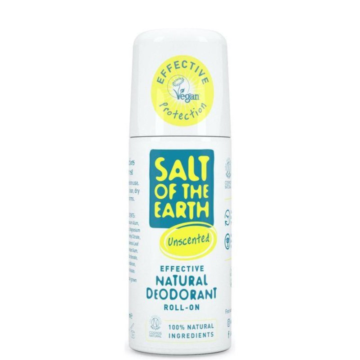 Salt Of The Earth Natural Deodorant Roll On Unscented 75Ml