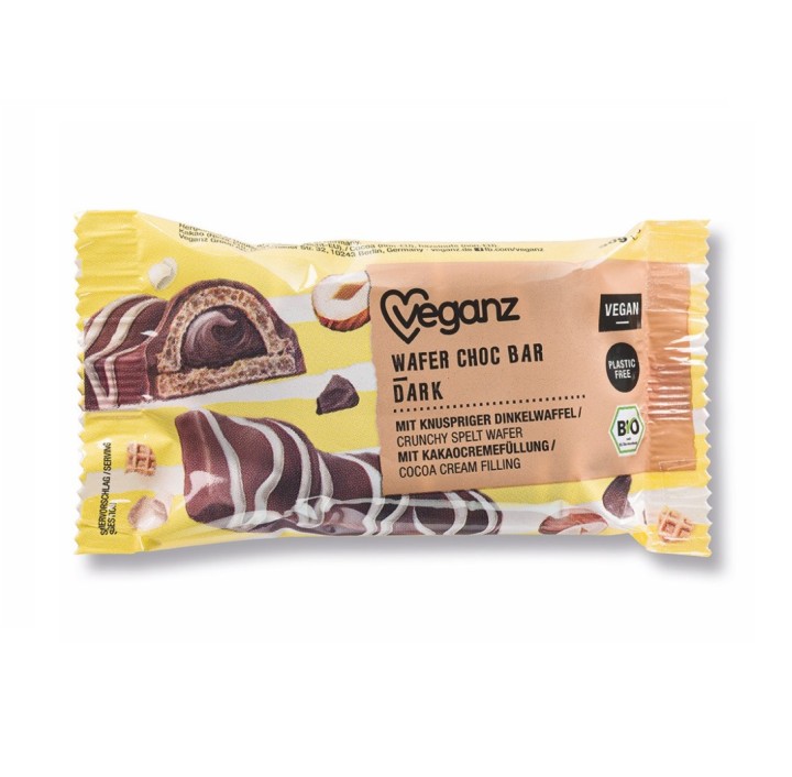Veganz Wafer Choc Bar 30G Bio