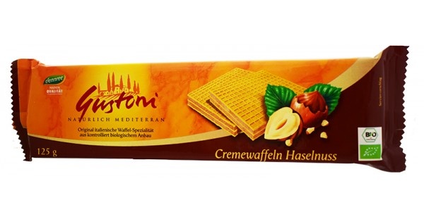 Dennree Hazelnut Wafers 125G Bio