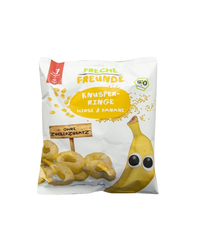 Erdbar Crunchy Rings Millet And Banana 20G Bio