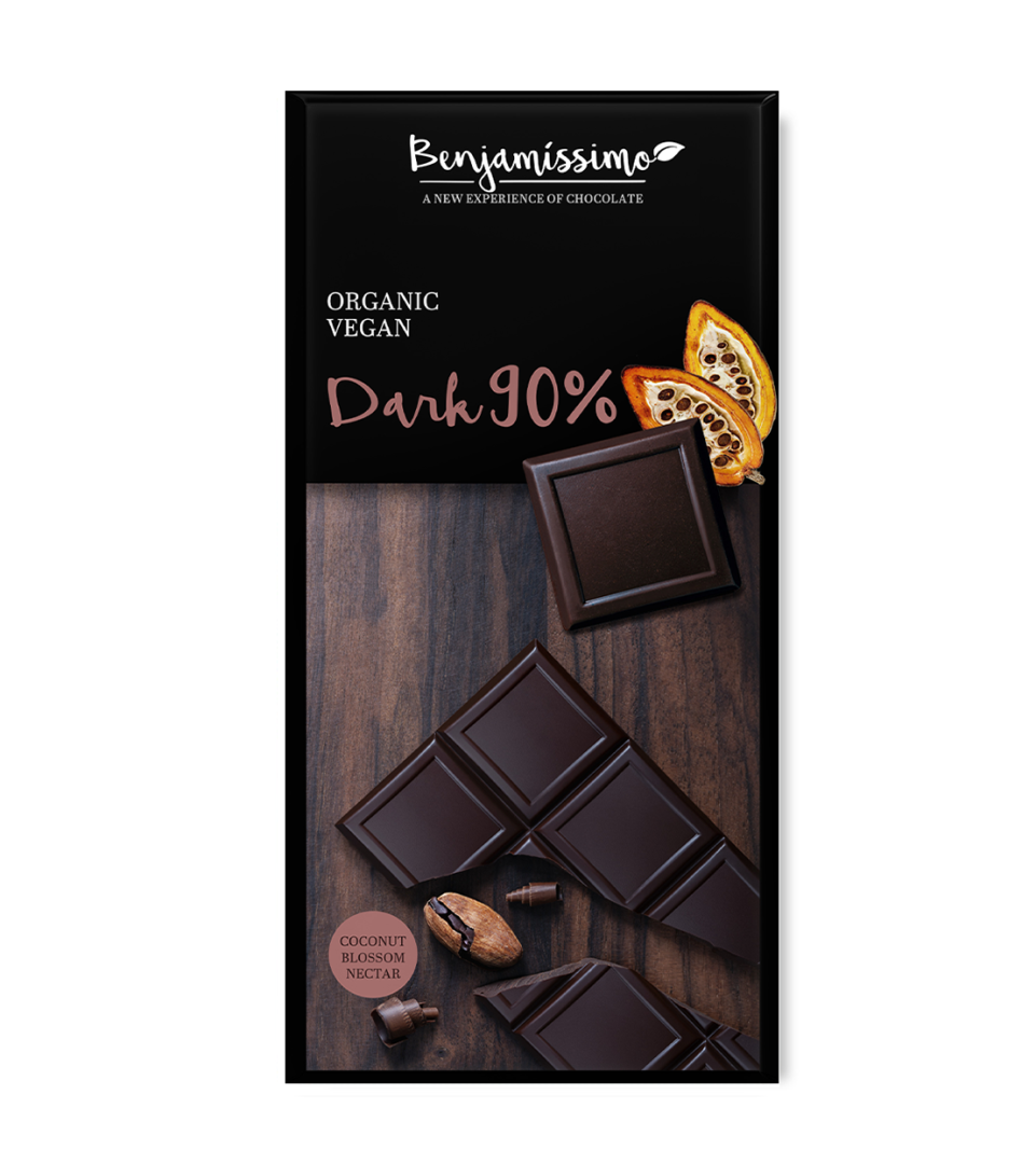 Benjamissimo Dark 90% Vegan Bar 70G Bio