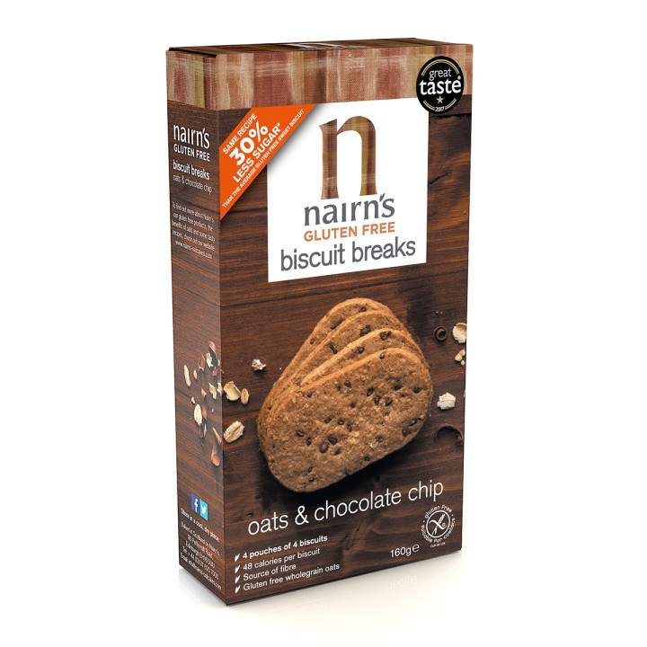 Nairns Choc Biscuit Breaks G/F 160G