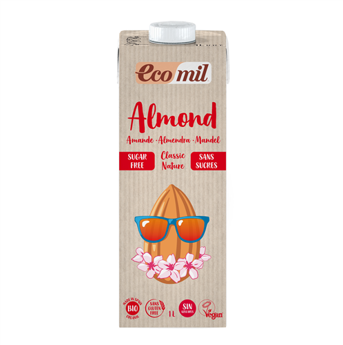 Ecomil Almond Milk Classic Sugar Free 1L Bio