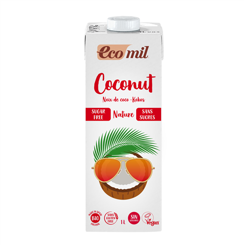 Ecomil Coconut Milk Sugar Free 1L Bio
